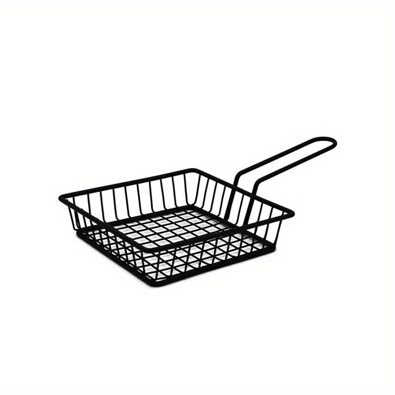 Long Handle Metal French Fries Basket