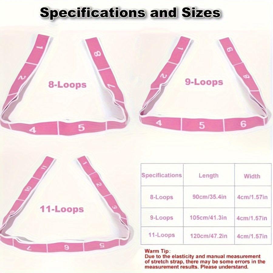 Digital Segmented Yoga Resistance Bands Elastic Fitness Stretching Band