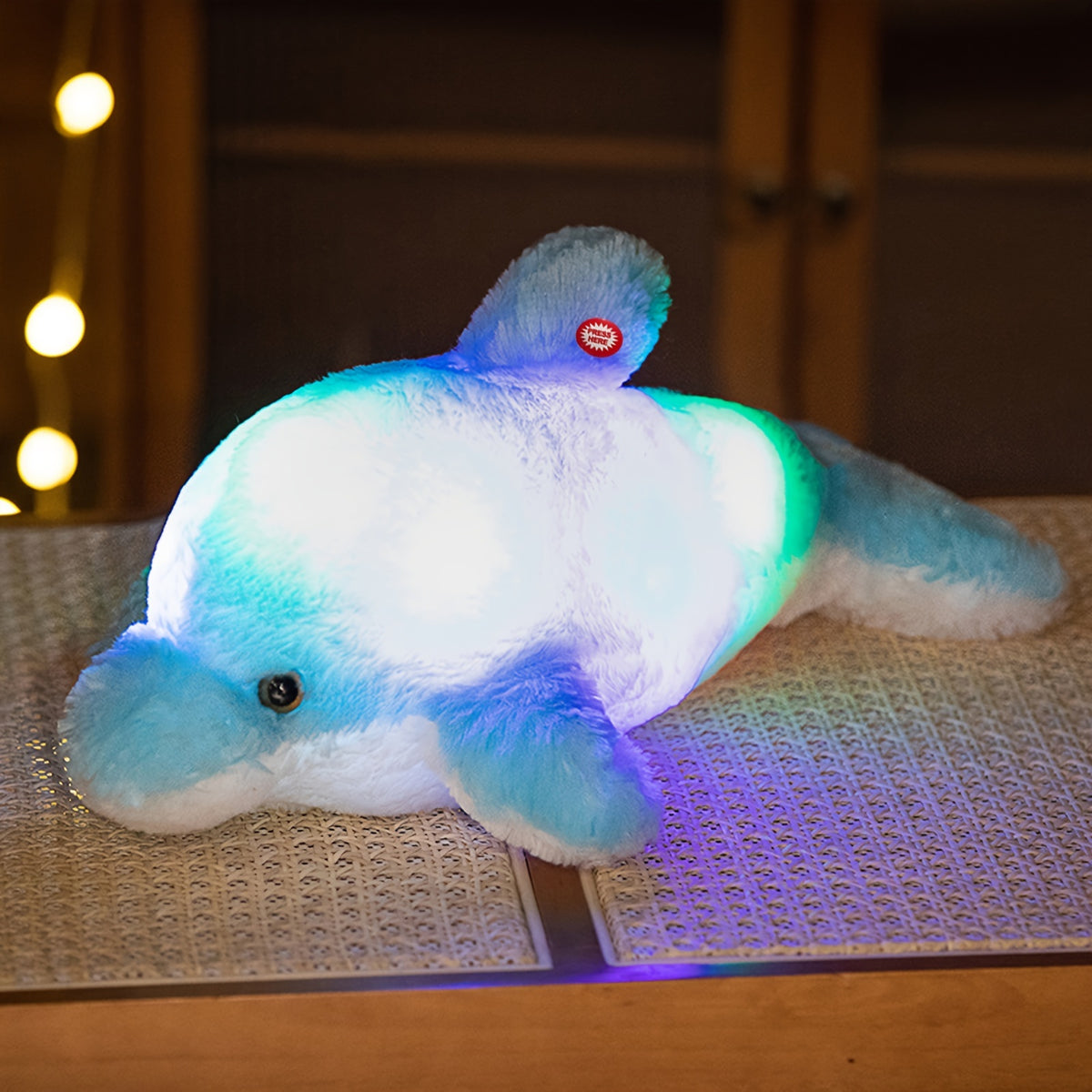 Glowing Dolphin Plush Soft Toy Night Light for Kids & Adults