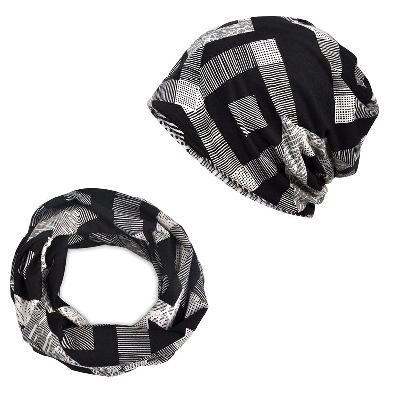 Womens Slouchy Beanie Hat & Infinity Scarf Set for Sports