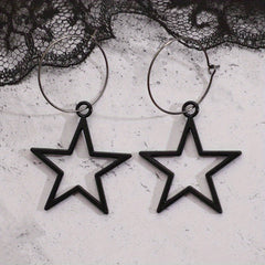 Vintage Goth Moth Skull Dangle Earrings Retro Style