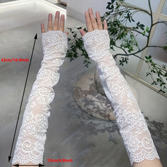 Sunproof Lace Sleeves for Women Summer UV Protection