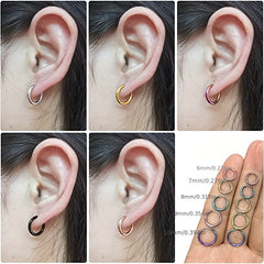 Boho Minimalist Hoop Earrings Stainless Steel 18K Plated Gift