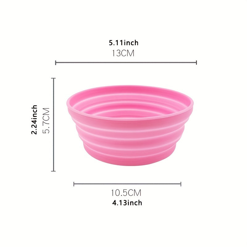 Portable Silicone Bowl for Travel High Temp Resistant Picnic Camping Lunch Box