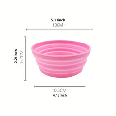 Portable Silicone Bowl for Travel High Temp Resistant Picnic Camping Lunch Box