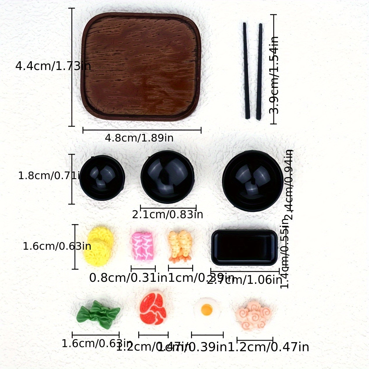 Japanese Cuisine Set Ornament Dollhouse Accessories