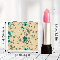 Portable Pocket Makeup Mirror HD Pastoral Style Floral Series Small Mirror