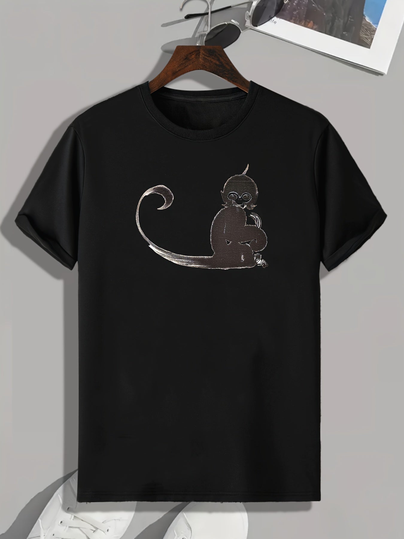 Monkey Print Men's Graphic Tee Casual Comfy Summer Tshirt