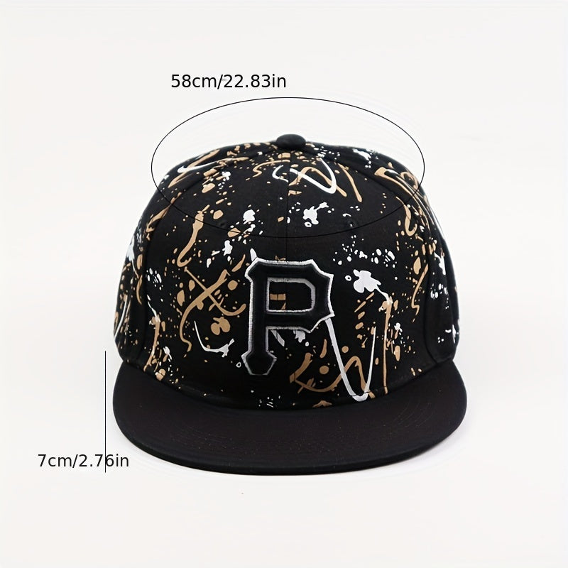 Letter Pattern Street Dance Hip hop Hat Flat Baseball Cap