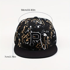 Letter Pattern Street Dance Hip hop Hat Flat Baseball Cap