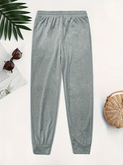  Sports Pants Women's Plus Elastic Drawstring High Rise Jogger Trousers