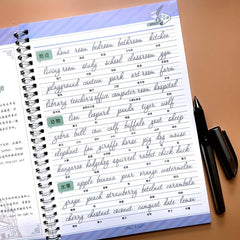 Reusable Artistic English Grooved Practice Workbook Multicolor Paper Material