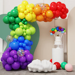 Colorful Rainbow Balloon Garland Arch Set - 129pcs