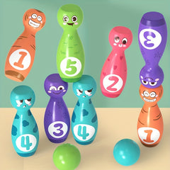 Kids Bowling Toy Set Mini Interactive Game Prop Fun Gift