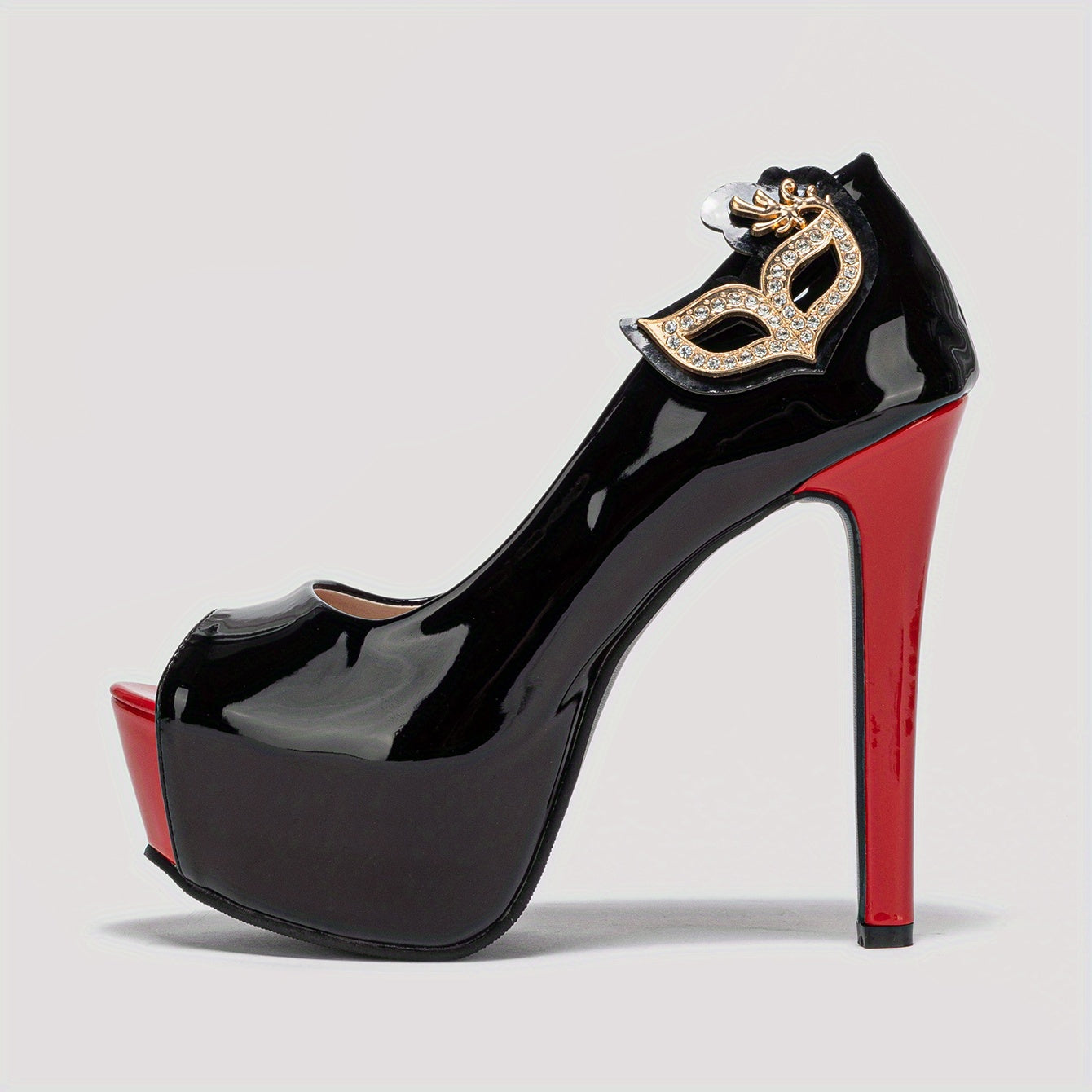 Women's Stiletto Peep Toe Platform Pumps
