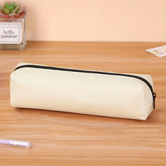 Solid Stationery Bag Compact Portable Pencil Bag
