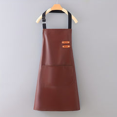 Waterproof Polyester Apron Solid Color Unisex with Pocket