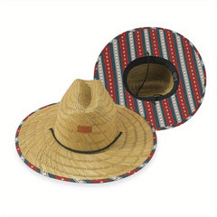 Boho Wide Brim Sun Hat Straw Hat UV Protection Women Summer