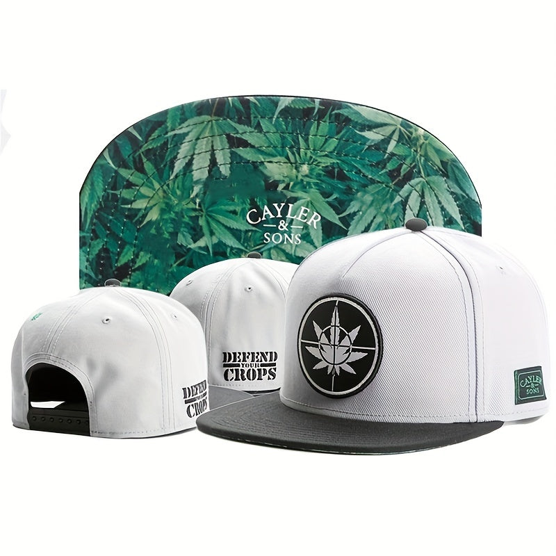 Men's Embroidered Flat Brim Hat