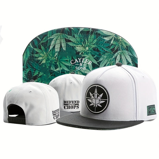 Men's Embroidered Flat Brim Hat