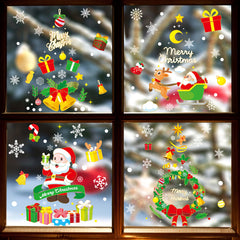 Large Christmas Stickers Santa Claus Tree Window Decoration