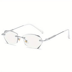 Light Blocking Rimless Reading Glasses for Women Unisex