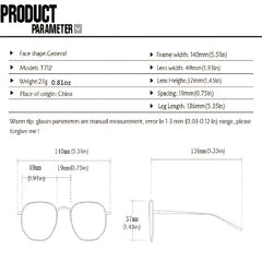 Concave Square Light Blocking Glasses