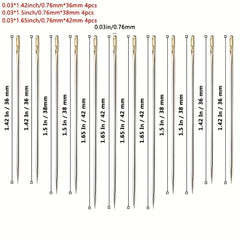 12pcs Side Opening Silvery Tail Blind No Needle Hand Sewing Kit
