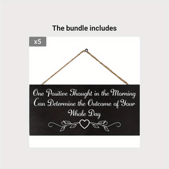 Positive Thought in the Morning Wooden Sign
