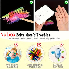 50pcs Rainbow Scratch Art Kit Unleash Hidden Designs with Bright Colors