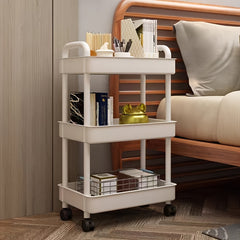 Pulley Movable Push Frame Storage Cart with Wheels