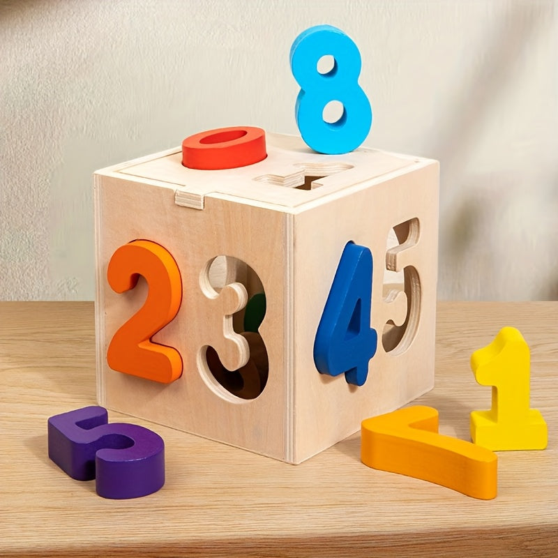 Toddler Number Shape Matching Blocks Educational Toy