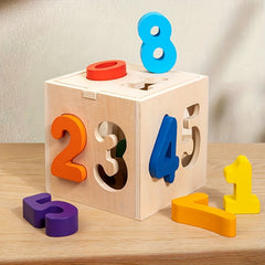 Toddler Number Shape Matching Blocks Educational Toy