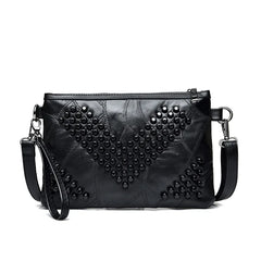 Women Rivet Clutch Bag Female Shoulder Bag