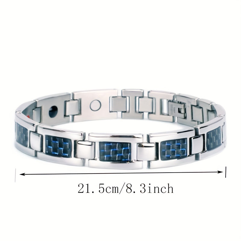 Magnetic Therapy Carbon Fiber Bracelet Stainless Steel Jewelry