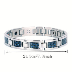 Magnetic Therapy Carbon Fiber Bracelet Stainless Steel Jewelry