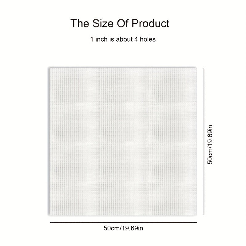 Latch Hook Rug Mesh Canvas 50x50CM DIY Pillow Carpet Making