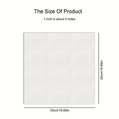 Latch Hook Rug Mesh Canvas 50x50CM DIY Pillow Carpet Making