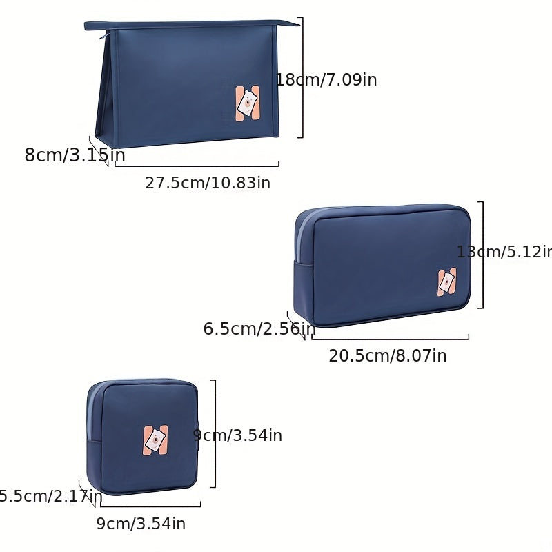 Casual Travel Cosmetic Bag Large Capacity Toiletry Storage Portable B