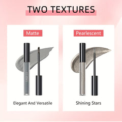 9pcs Liquid Eyeshadow Set Gray Silver Glitter Shimmer Matte Smokey Gothic Style