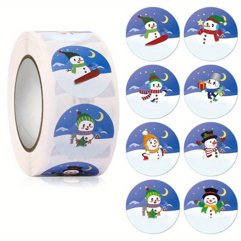 500pcs Merry Christmas Stickers Roll for Gift Decoration Seal