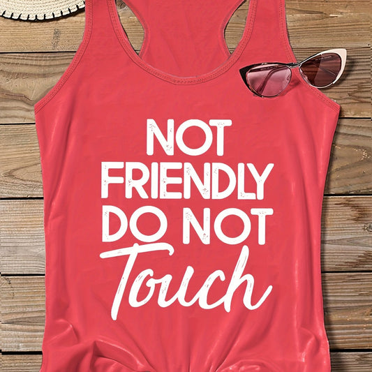  Women's Slogan Print Tank Top