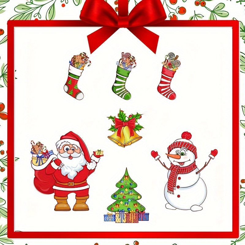 Christmas Garage Door Stickers Cartoon Car Body Magnetic Suction Decor