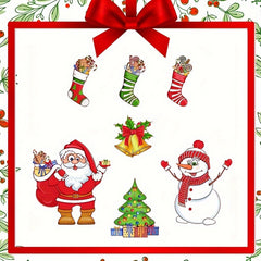 Christmas Garage Door Stickers Cartoon Car Body Magnetic Suction Decor