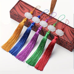 Lotus Tassel Hanging Ear Jade Ornament Clothing Accessories