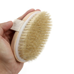 Wooden Bristle Body Brush Skin Massager for Deep Cleansing