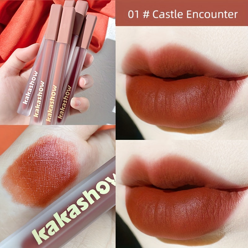 Pink Satin Lip Glaze Velvet Matte Brightening Lipstick