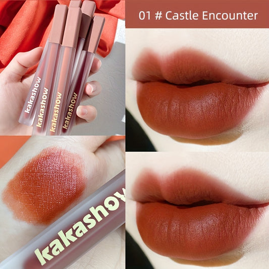 Pink Satin Lip Glaze Velvet Matte Brightening Lipstick