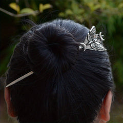 Death's Head Moth Hair Stick Metal Hairpin Halloween Hairpin
