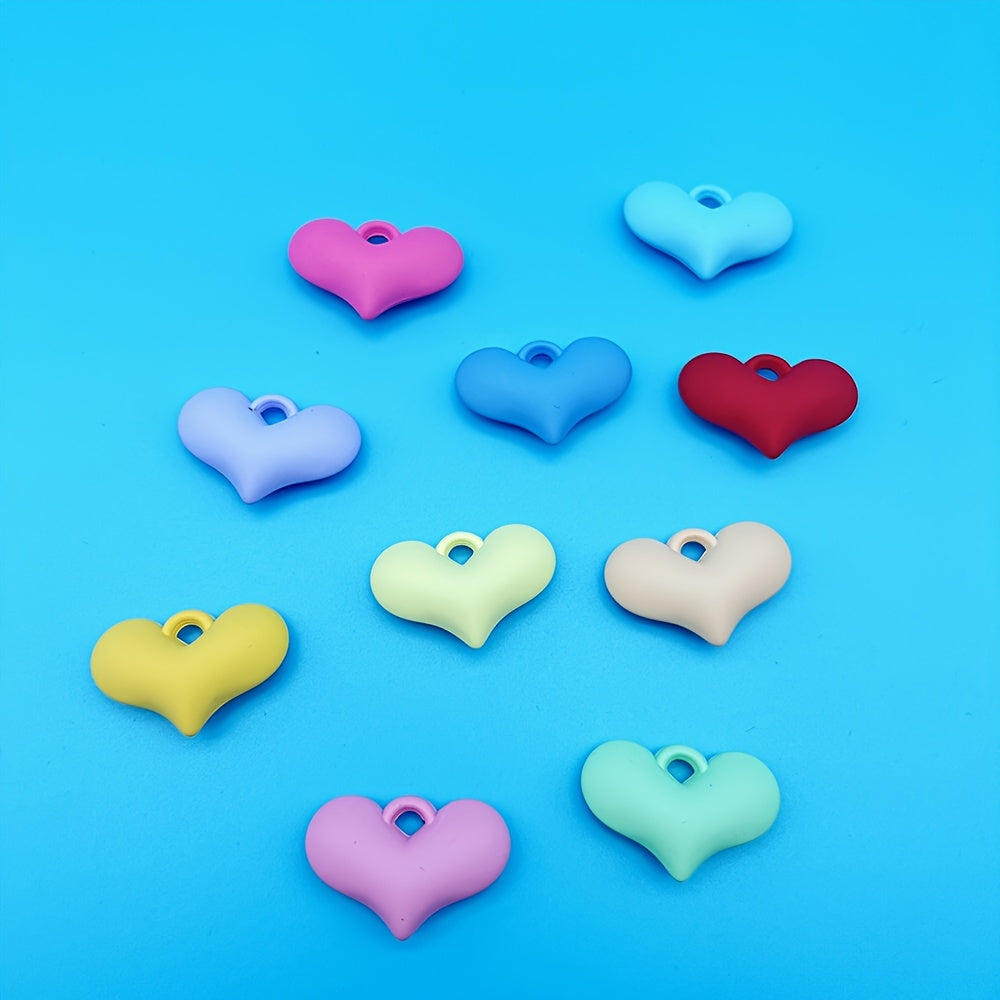 Acrylic Lacquer Heart Necklace Earrings Bag Decoration